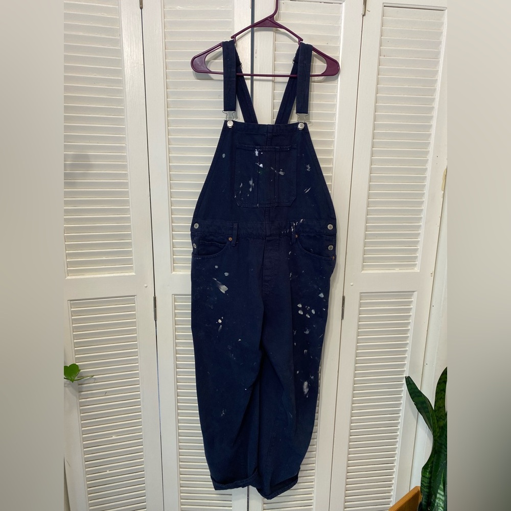 Vintage Lucky Brand Navy Blue Boyfriend Overalls